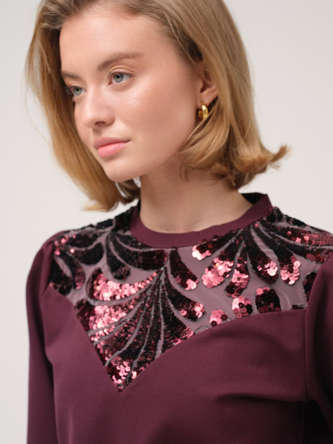 Camisola com lantejoulas Cristina Barros
