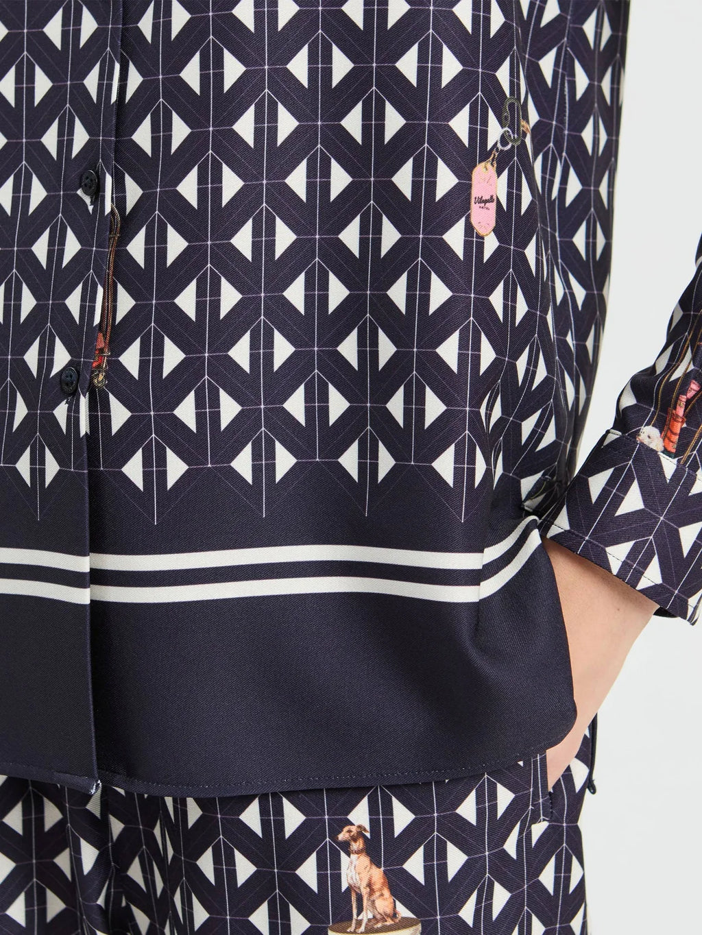Camisa Vilagallo com padrão geométrico – imagem 3