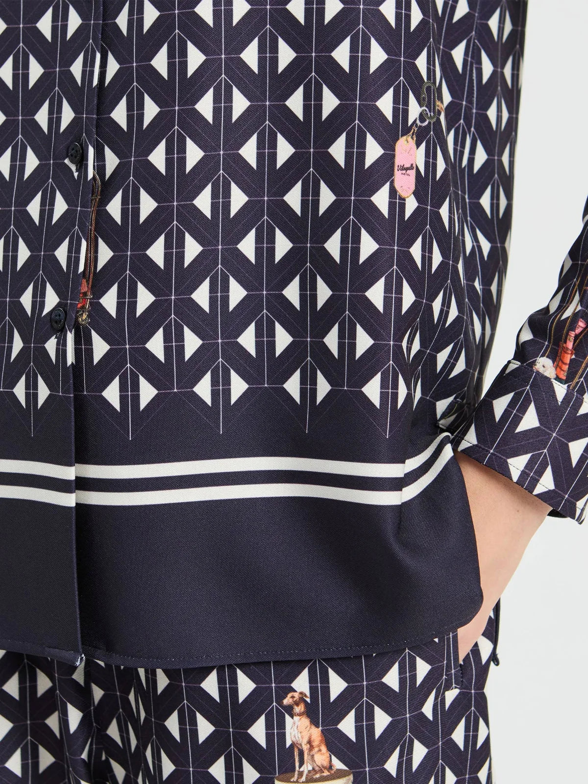 Camisa Vilagallo com padrão geométrico – imagem 3