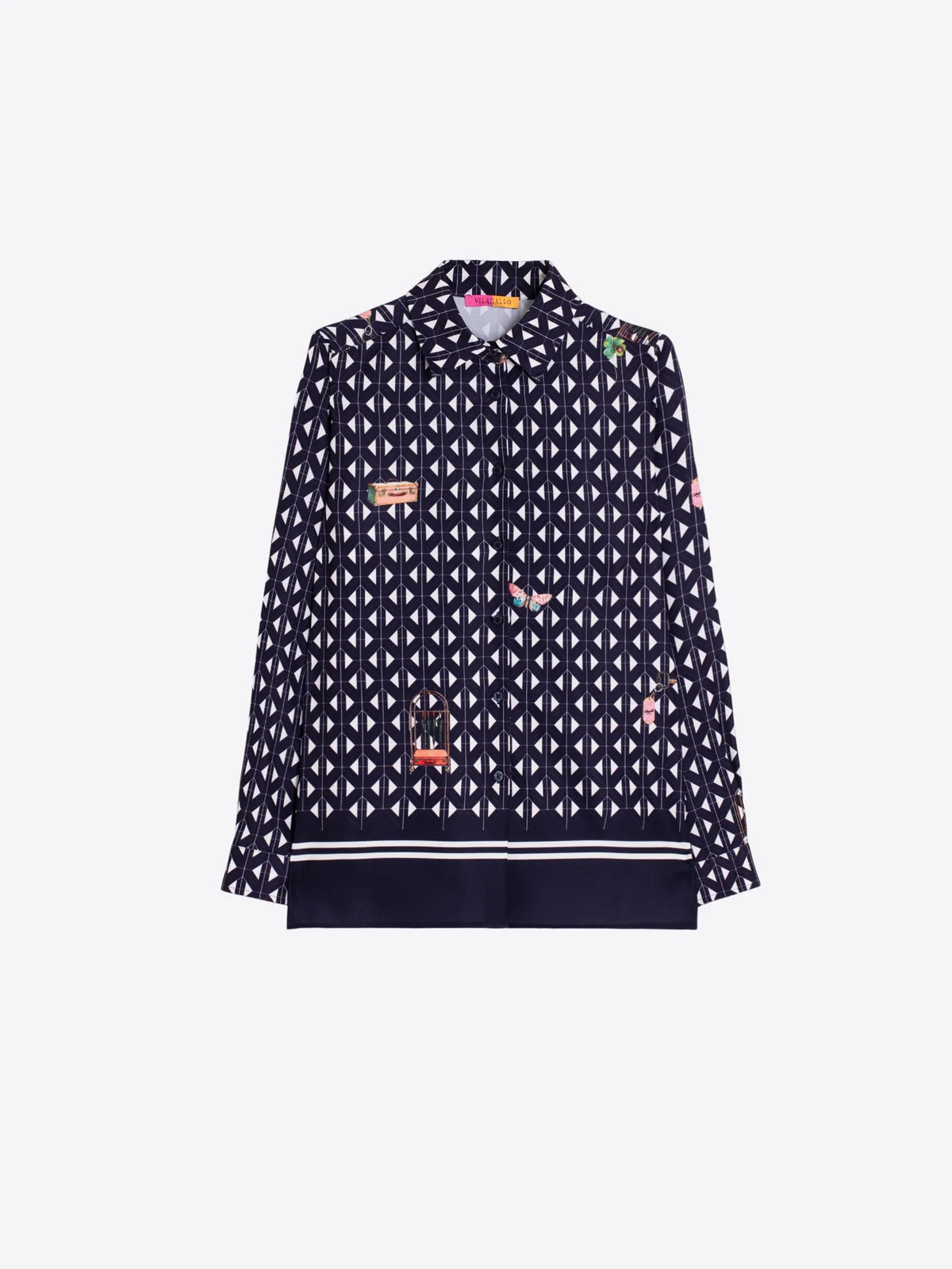 Camisa Vilagallo com padrão geométrico – imagem 4
