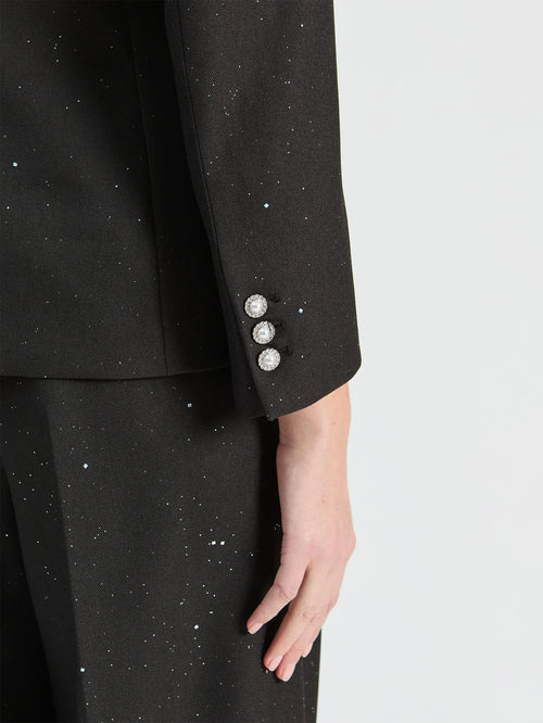 Blazer preto Vilagallo com detalhes prateados – imagem 2