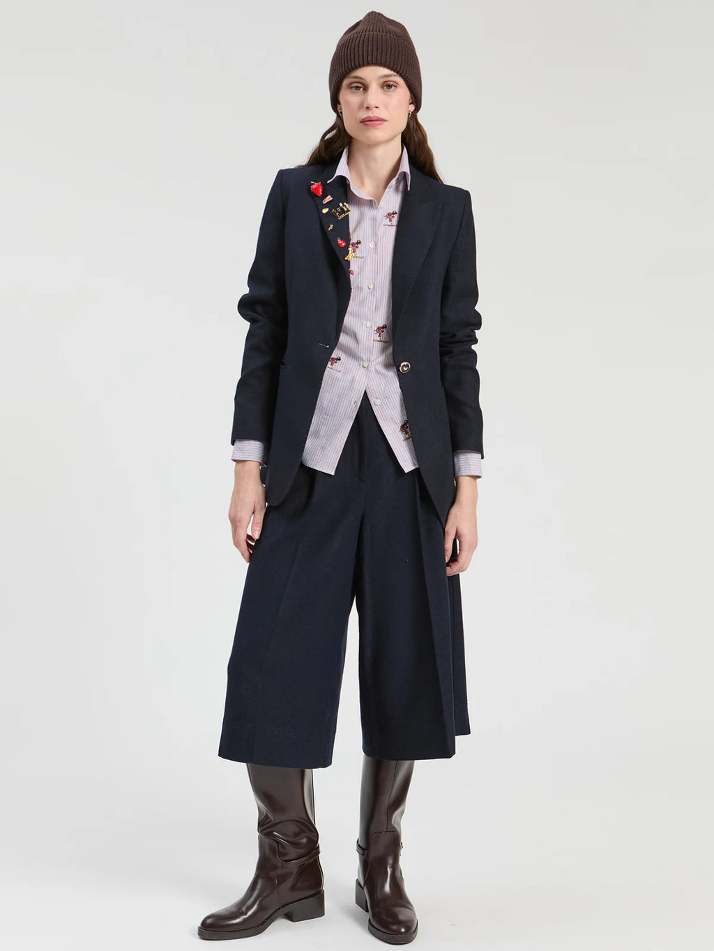 Blazer Vilagallo azul-marinho com aplicações – imagem 2