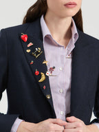 Blazer Vilagallo azul-marinho com aplicações – imagem 3